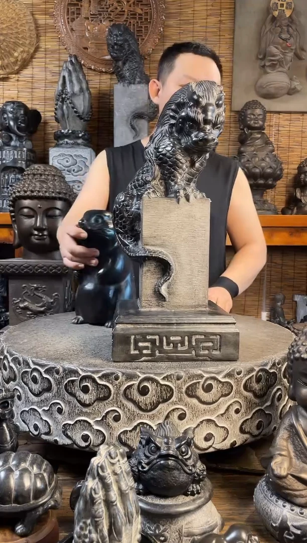 石材42吸水兽立柱天然青石雕刻
