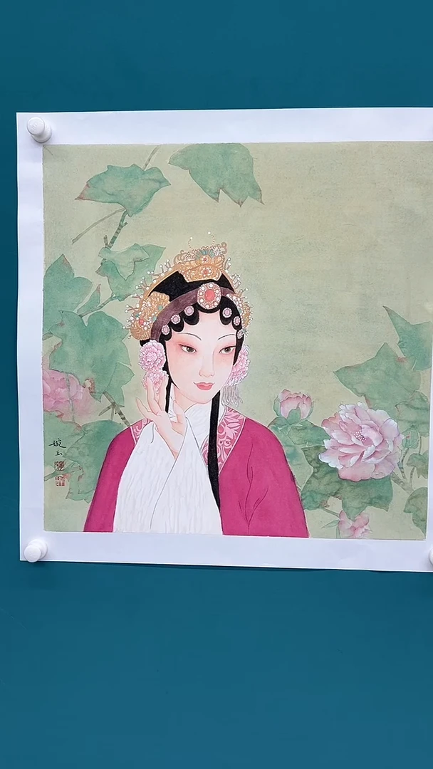 国画宁婉玉-4平尺-国画作品-人物
