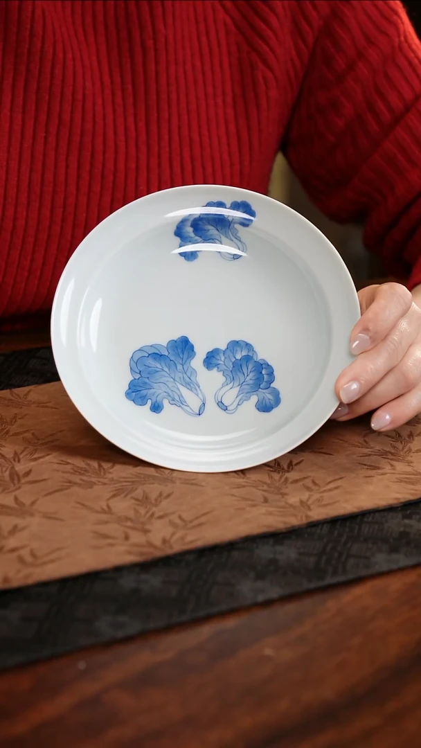 【闪购商品】杯子青源器语白菜拌面盘