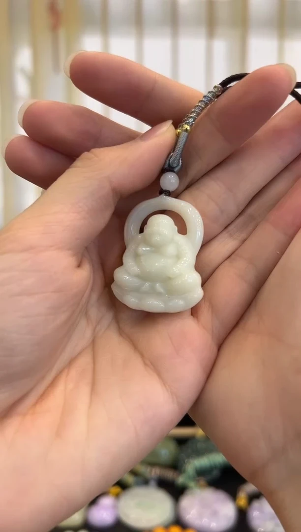 颈饰未镶嵌和田玉佛公吊坠-580651
