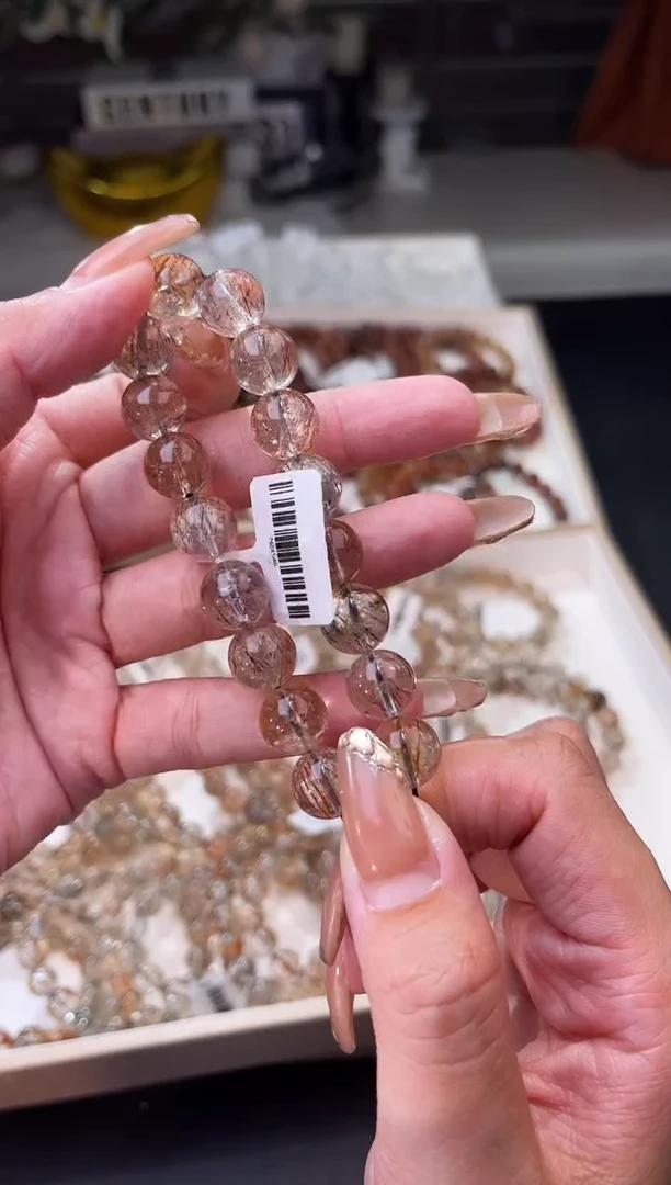 【闪购商品】水晶/未镶嵌透体黑金超手串11mm