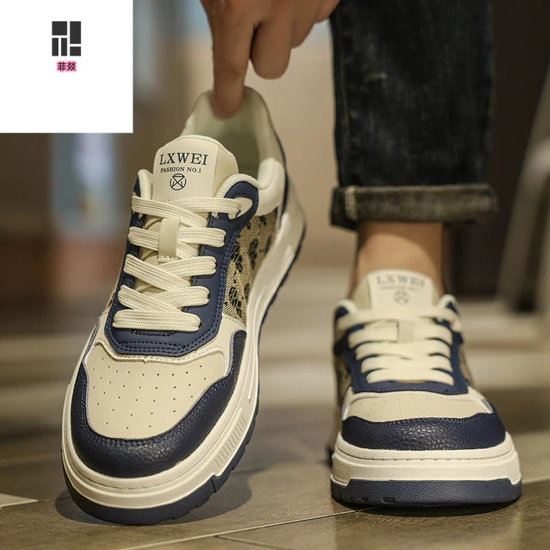 正品菲燚男鞋春季时尚潮流休闲平板鞋男士百搭运动欧洲站潮鞋子