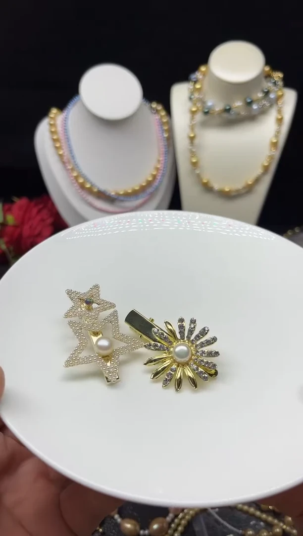 【闪购商品】淡水珍珠颈饰未镶嵌发夹2个