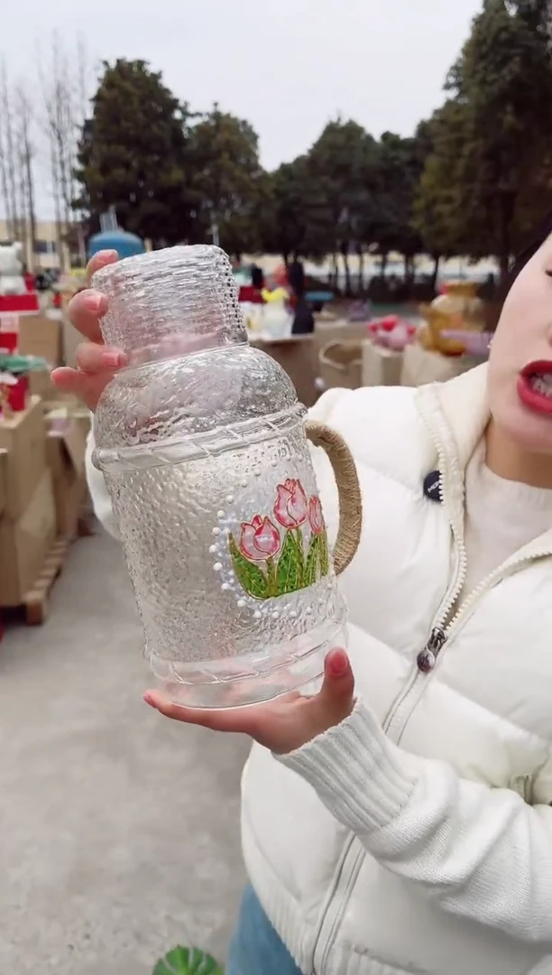 【闪购商品】玻璃私花主义-郁金香壶