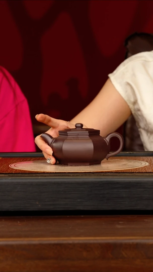 茶壶紫砂宜兴紫砂YJB 黑墩头 大彬六方