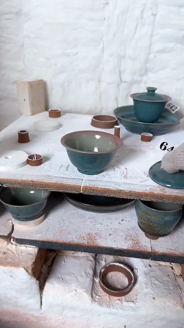 盖碗兰山窑手作器物643 福利