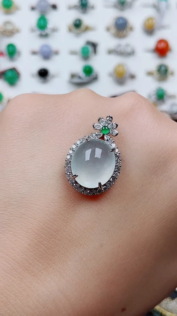 颈饰银S925镶嵌翡翠69