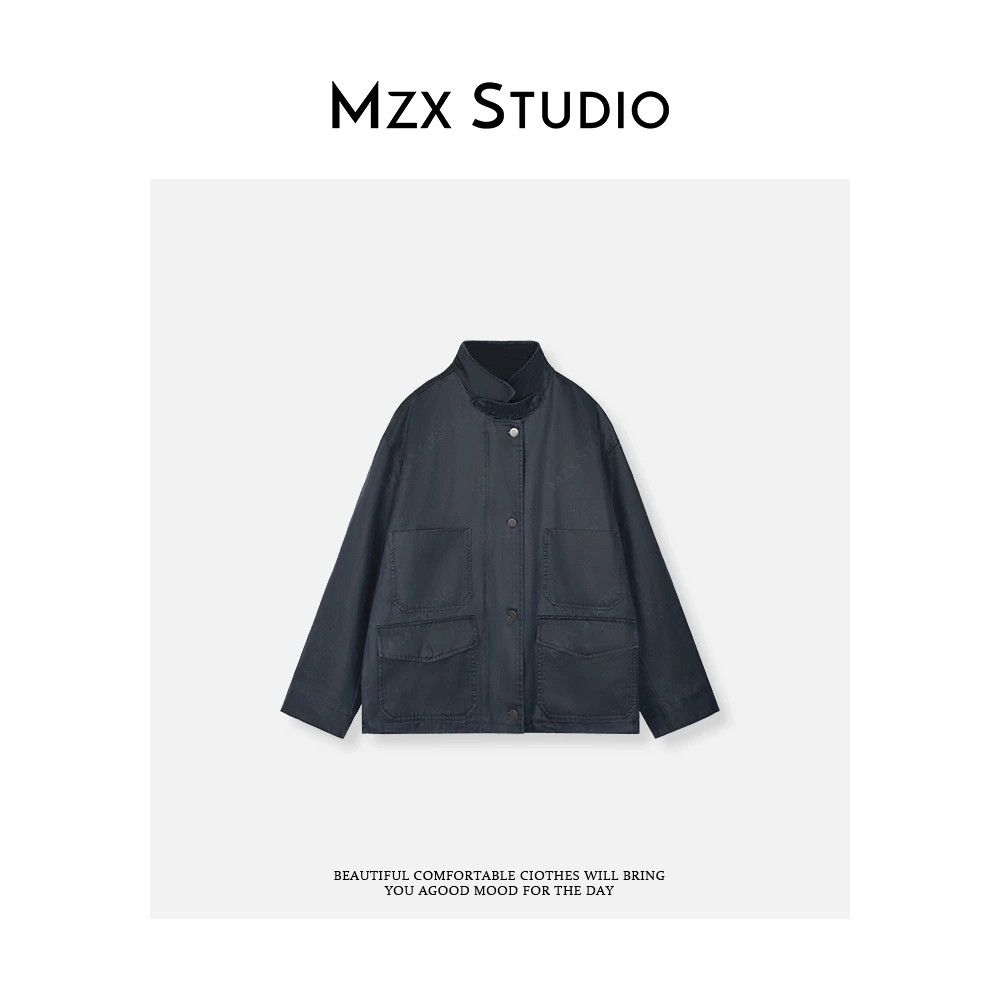 MZX 秋季ROW家多口袋拉链百搭长袖外套 WT9169-C