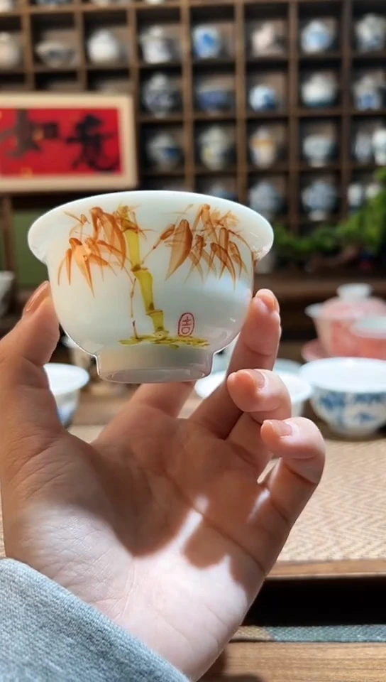 【闪购商品】（100cc）金竹压手主人杯