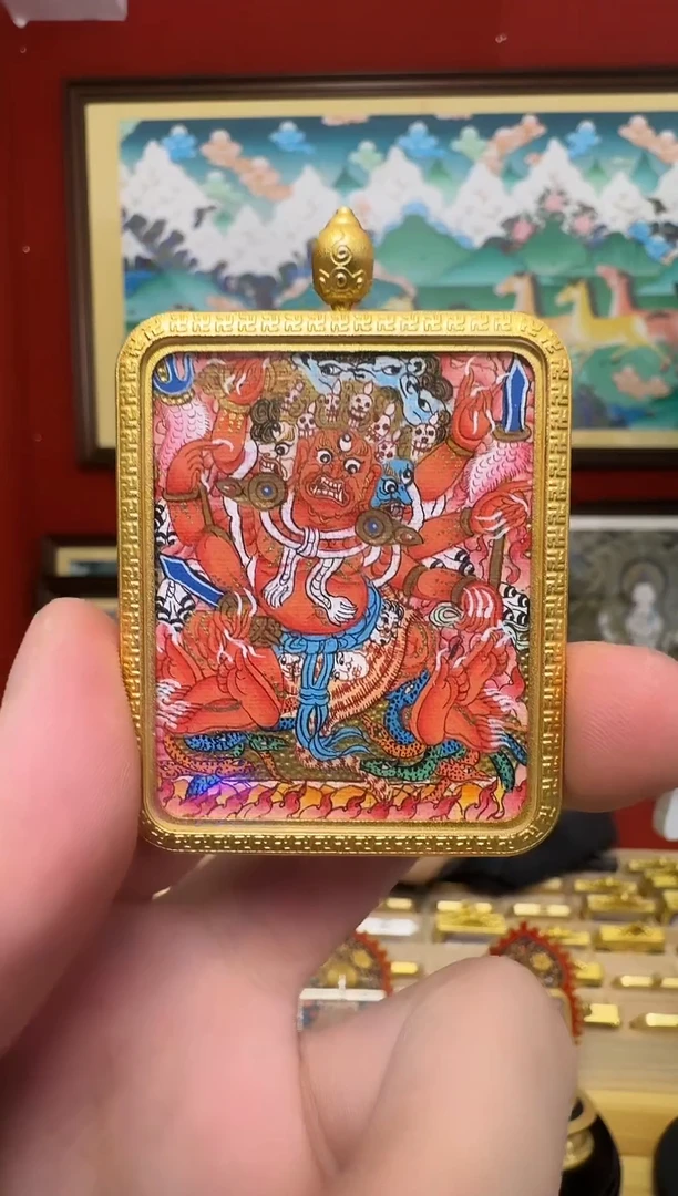 吊坠马老师-热贡纯手绘-刀刀