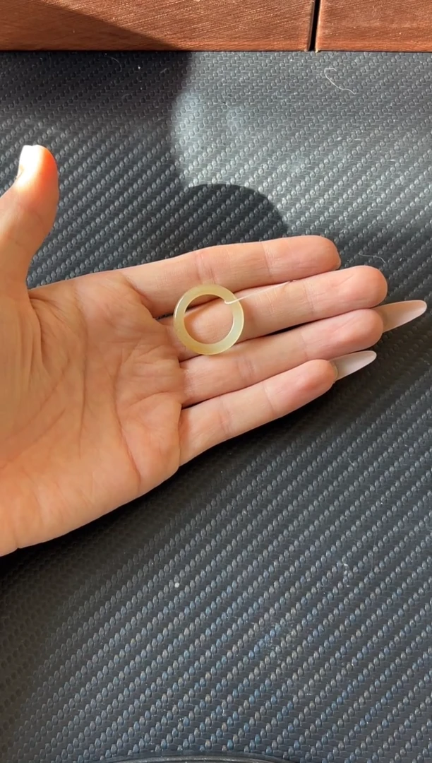 未镶嵌戒圈和田玉若羌微色差16+戒圈