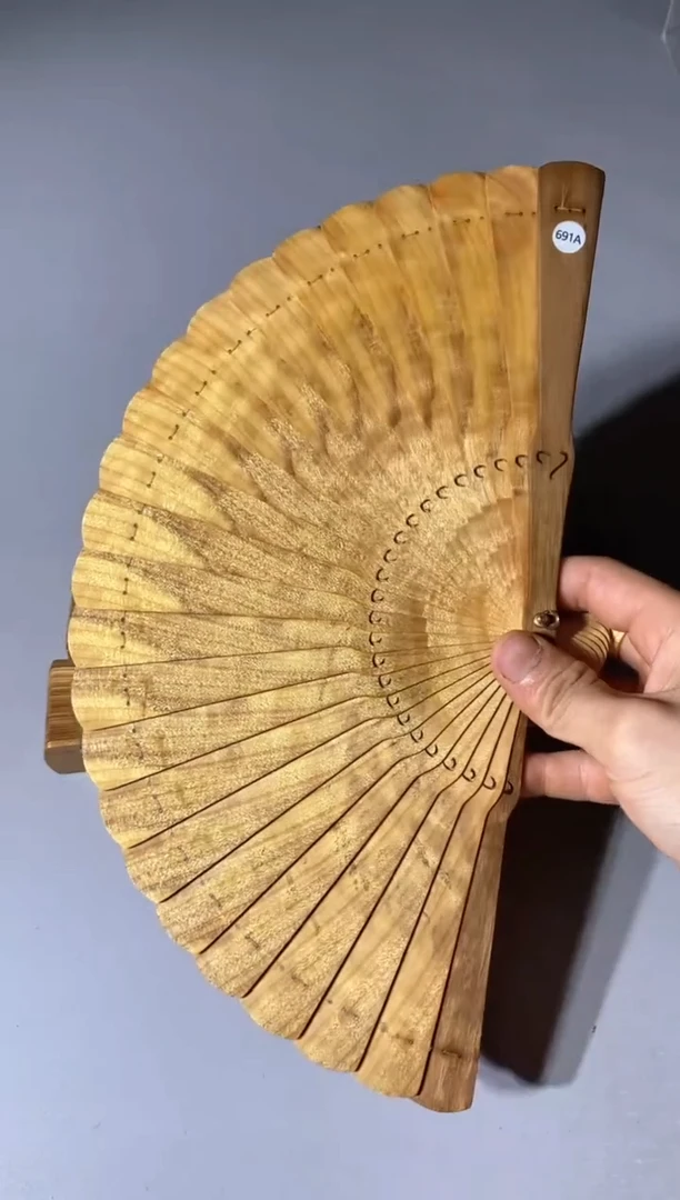 金丝楠691号18cm金丝楠木小叶桢楠扇子