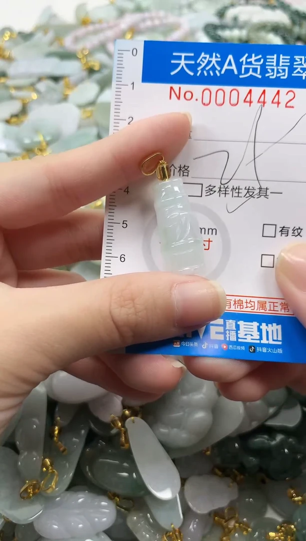 颈饰未镶嵌翡翠净货挂件-4442