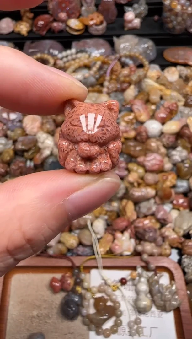 硅化珊瑚（珊瑚玉）未镶嵌颈饰588