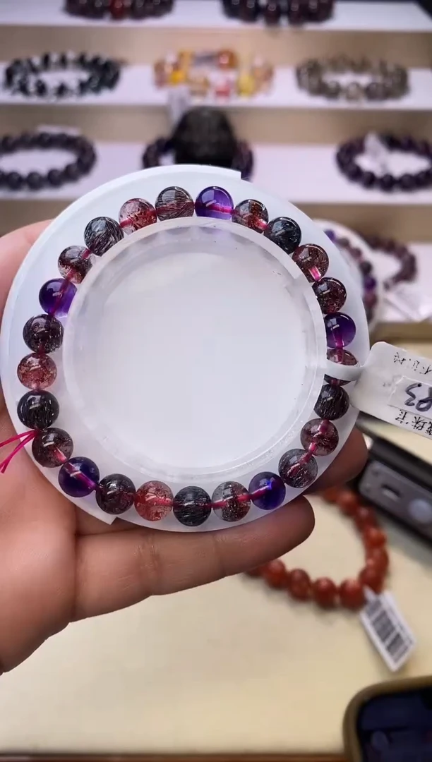 【闪购商品】水晶手链未镶嵌黑加仑超七单圈7m+