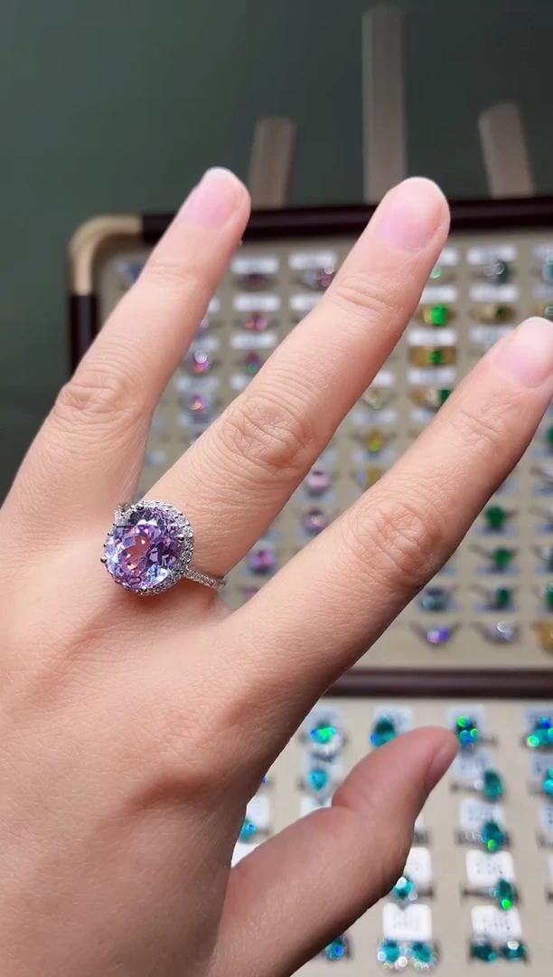 无925银925银 紫色系列轻奢女神款式