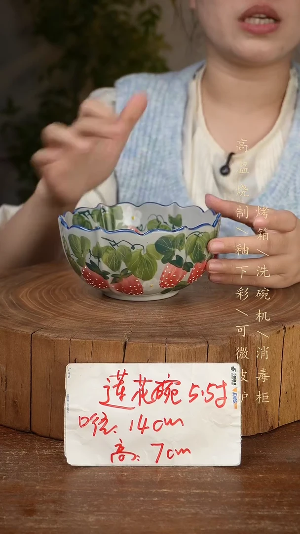 碗瓷景德镇手工手绘高温瓷釉下彩
