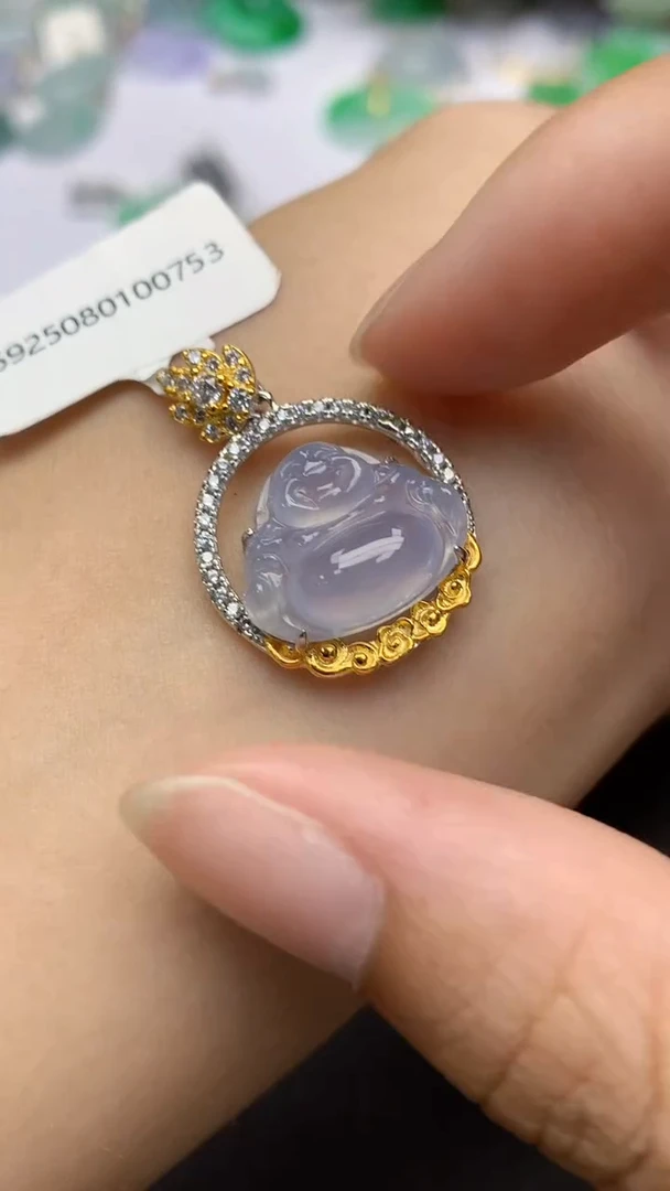 翡翠银S925镶嵌颈饰天然缅甸a货翡翠百元以上9元证书费自理