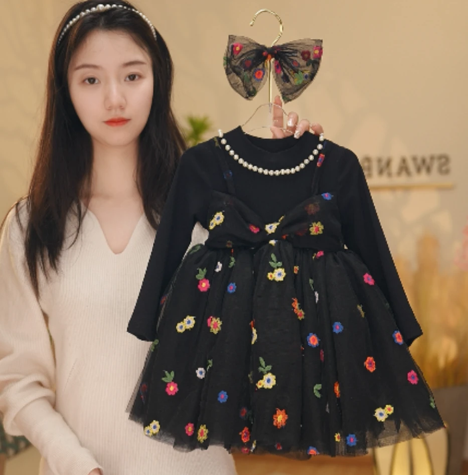 【Y.a1997】2025新款气质公主裙女宝连衣裙长袖小女孩