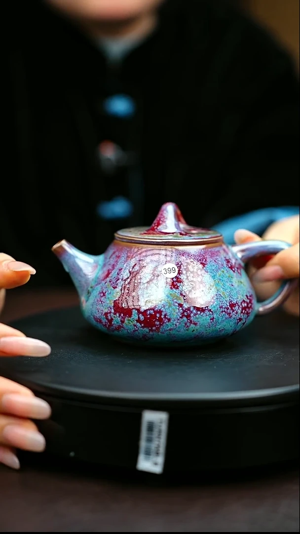 399#原矿钧瓷炉钧釉石瓢壶
