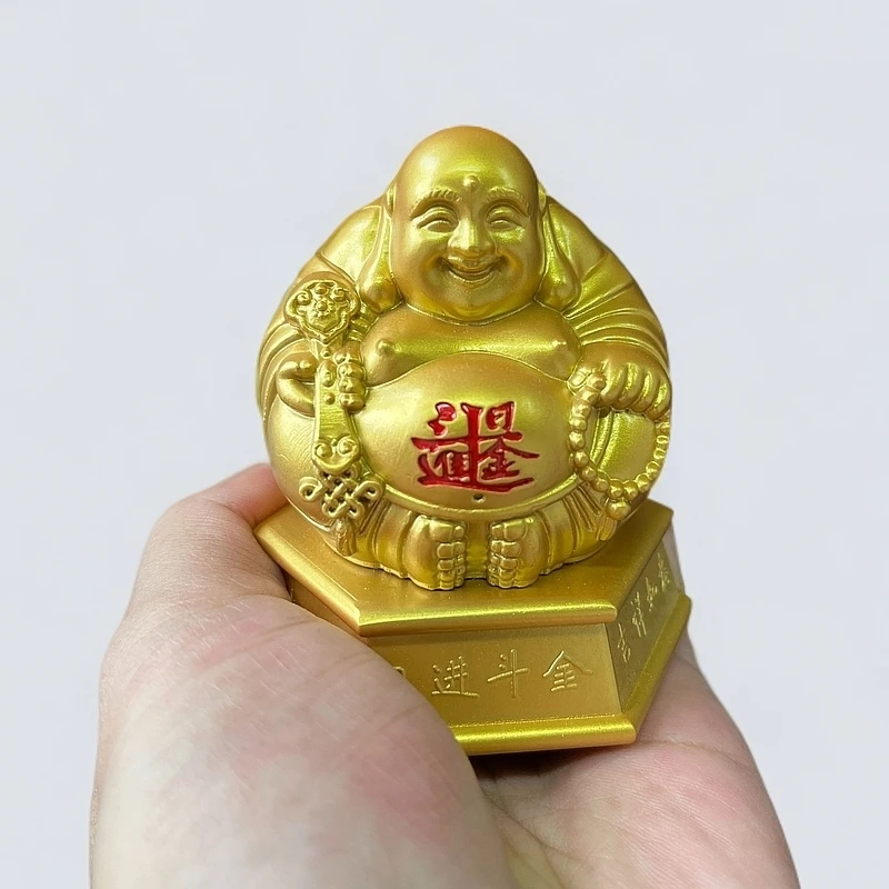 大肚小财神摆件手把件家居办公茶台装饰创意雕刻潮流个性摆件礼品