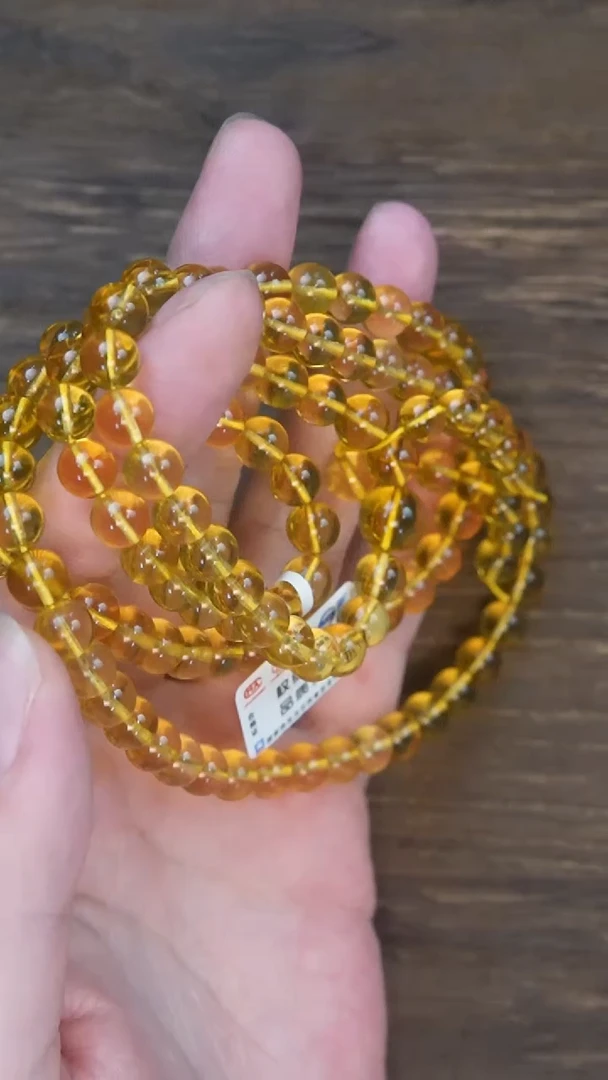 【闪购商品】琥珀颈饰未镶嵌7m金珀108多样性发其一