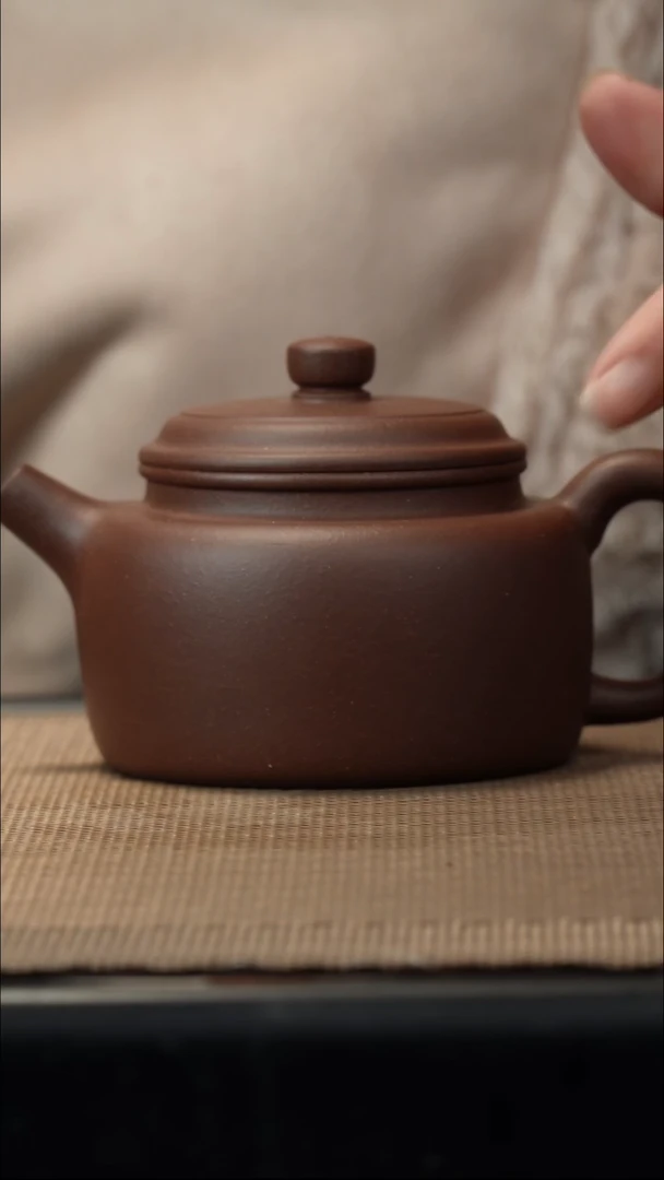 紫砂茶盏紫泥德钟230CC