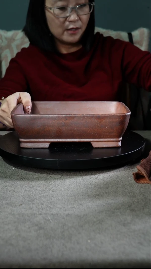 宜兴紫砂花盆小盆