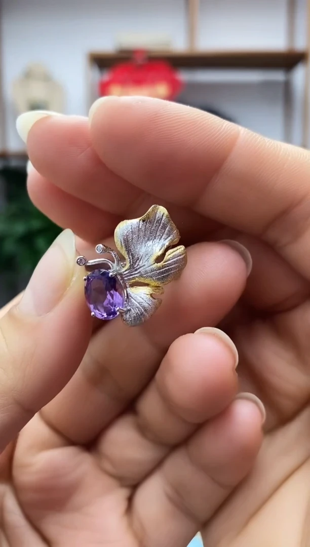 裸石琥珀未镶嵌笨*戒指