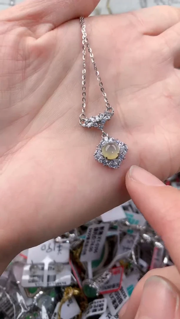 银S925镶嵌戒指翡翠444           9