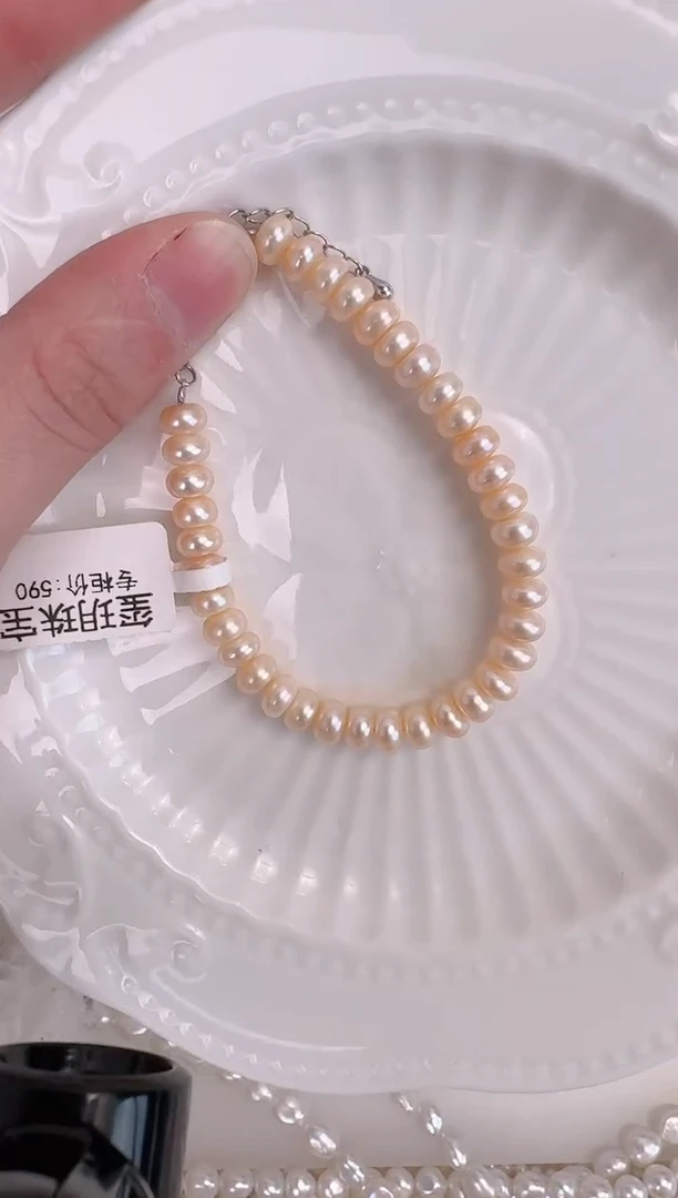 【闪购商品】淡水珍珠手绳银S925镶嵌A15