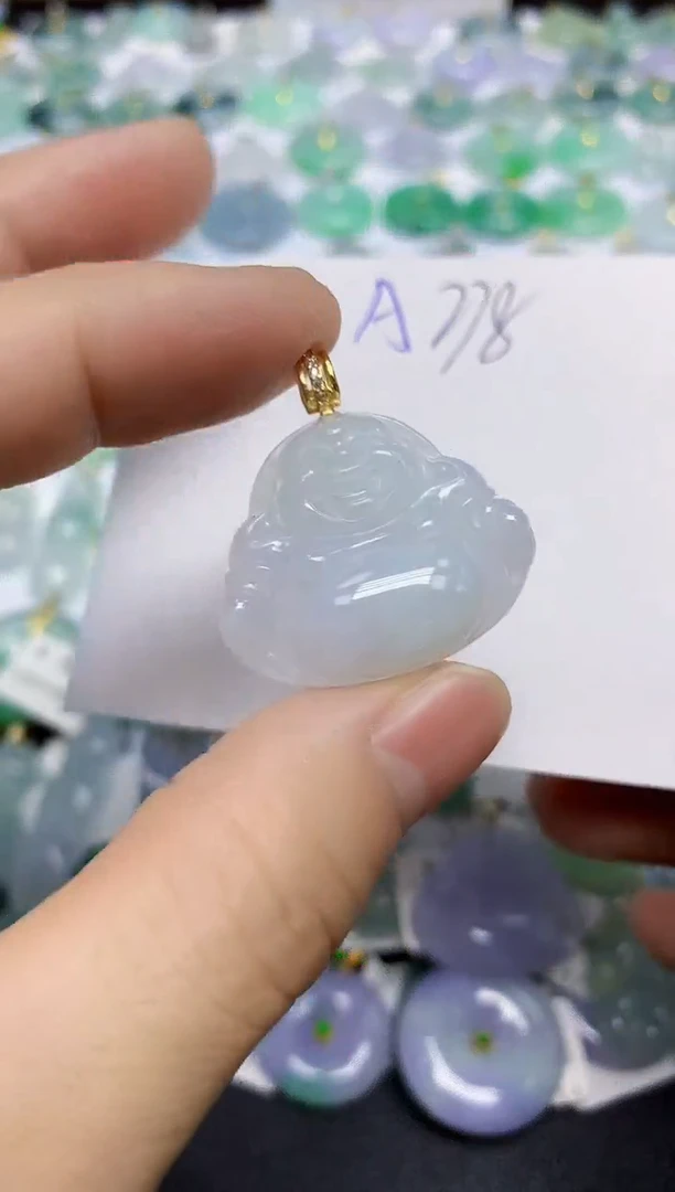 颈饰未镶嵌翡翠天然缅甸翡翠A货翡翠百元以上9元证书费自理