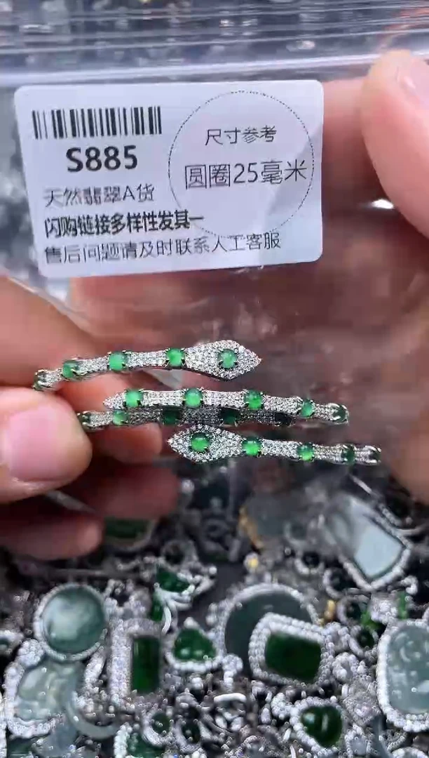 【闪购商品】翡翠未镶嵌颈饰S885手镯 多样性发其一