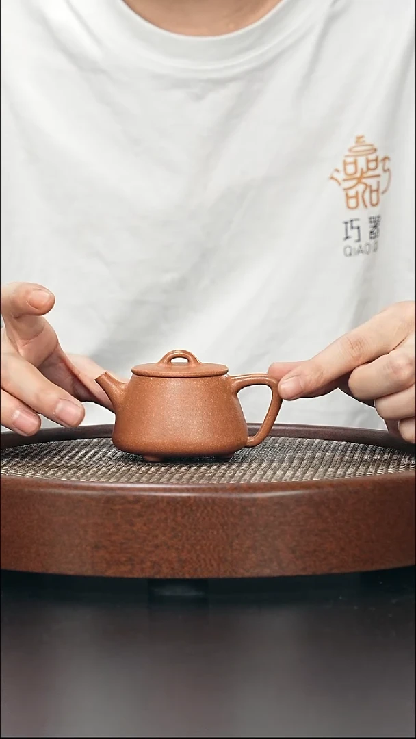 茶壶紫砂小高瓢-黄降破-全手工无添加-100cc
