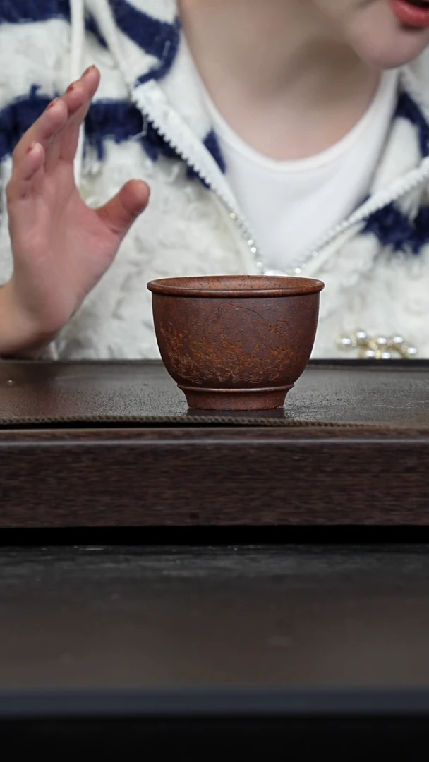 【闪购商品】紫砂茶壶枣木柴烧刻绘婴戏图缸杯