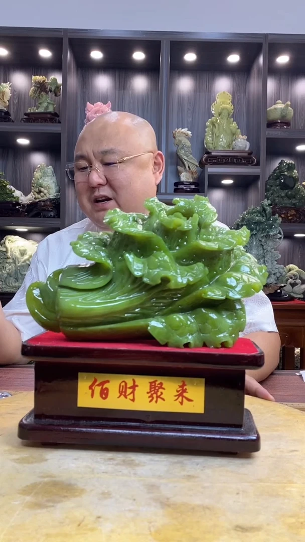 玉粮*收玉岫岩料手工雕刻摆件居家装饰送礼一物一图