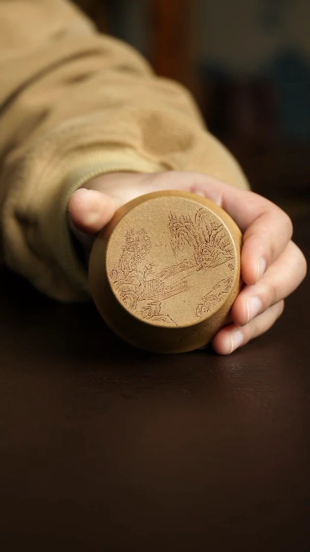茶杯紫砂51号 泛舟杯 双12炸漏宜兴紫砂原矿作品