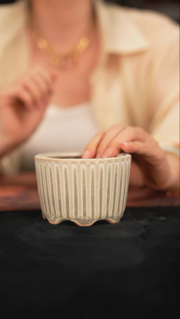 花盆乌卅6-5-003微瑕口径7.5