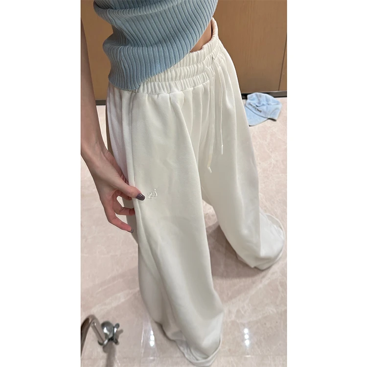 IS LULU |《恍然》夏季透气休闲直筒抽绳阔腿裤