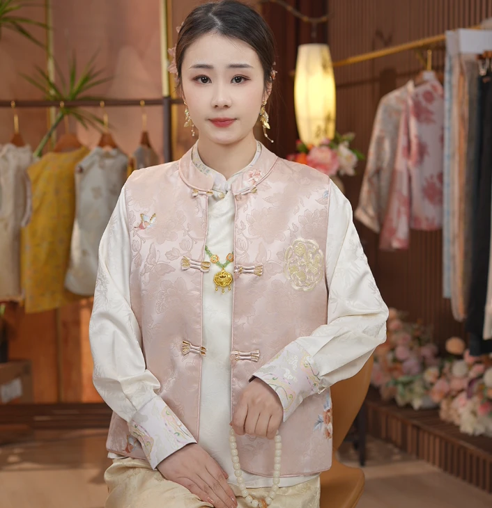 【青话】国风中式女款刺绣民族风精品高端青话马甲