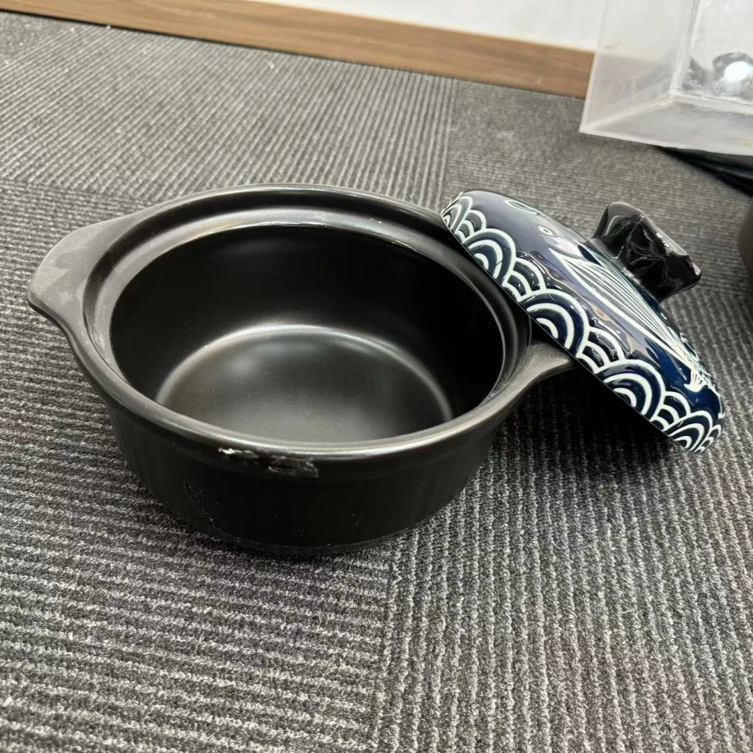 【瑕疵专场】2400毫升鱼盖砂锅炖锅陶瓷沙煲家用煮粥炖菜明火用