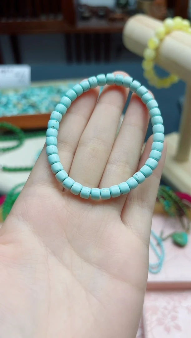 绿松石未镶嵌手串松石直切手串*1 GW