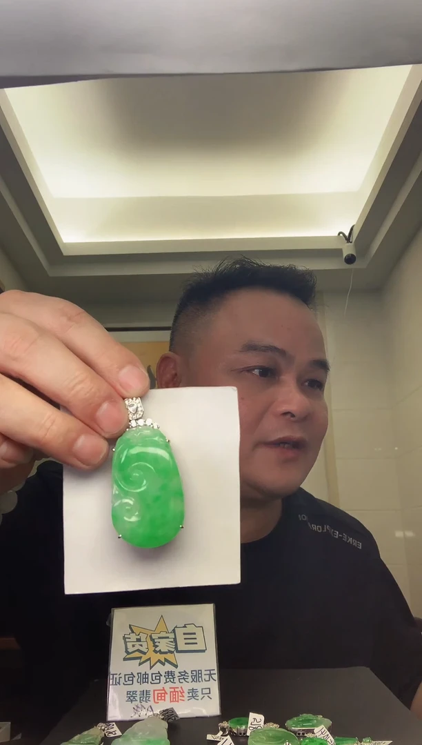 颈饰银S925镶嵌翡翠翡翠