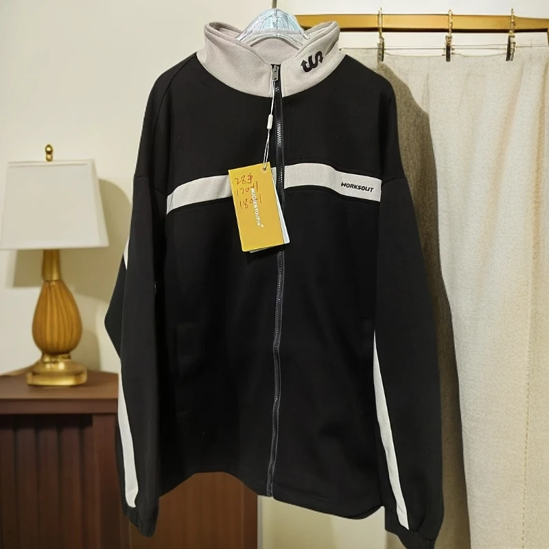 【824008-黑】青少年春款休闲针织外套