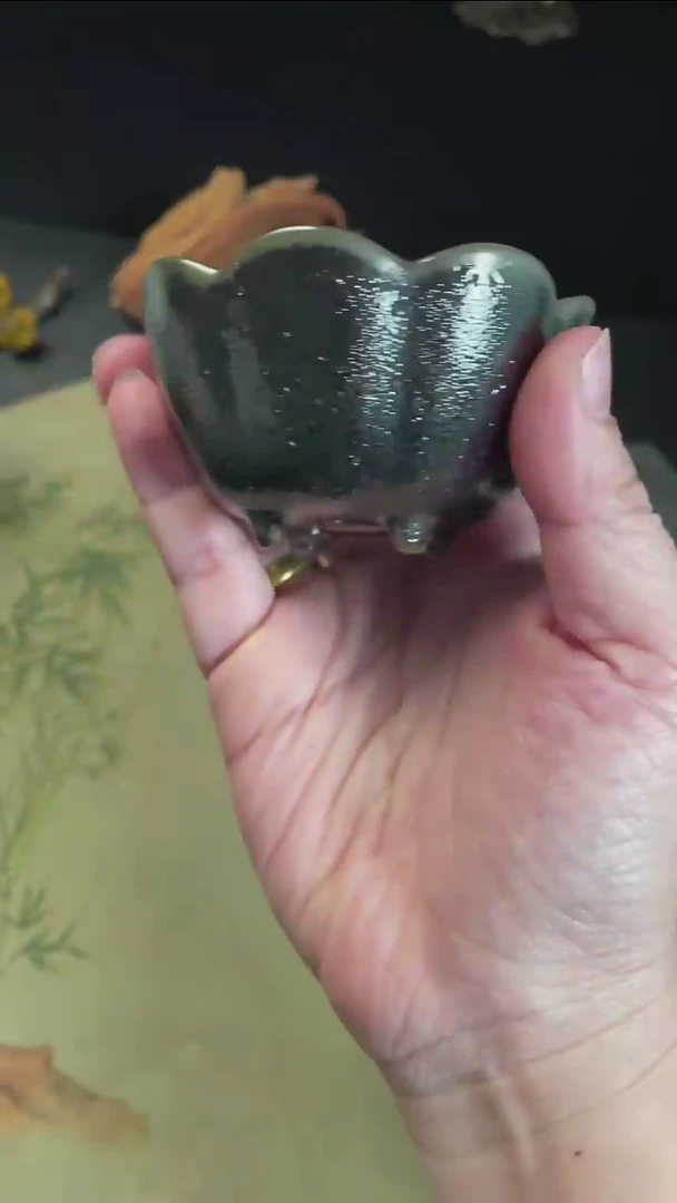 龙泉青瓷茶杯茶器摆件花器