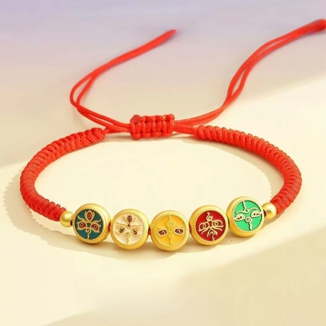 2026丙马年本命新款五路財神红绳手链驾车用品男女可佩戴