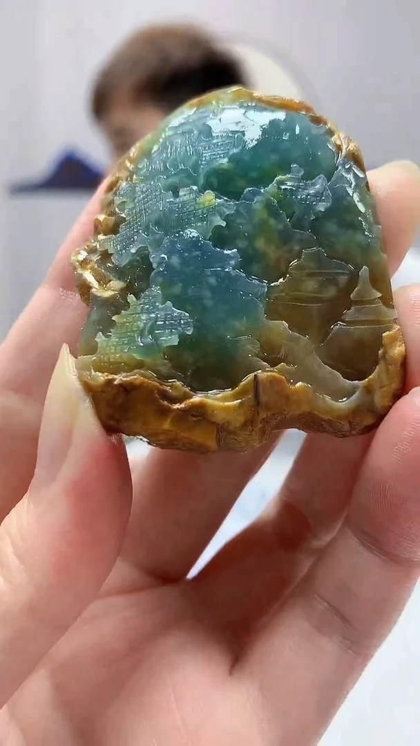 【闪购商品】定制翡翠未镶嵌4868zm-毛货挂件山水27