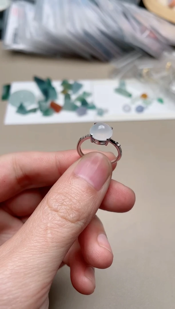 【闪购商品】翡翠戒指银S925镶嵌1000000010