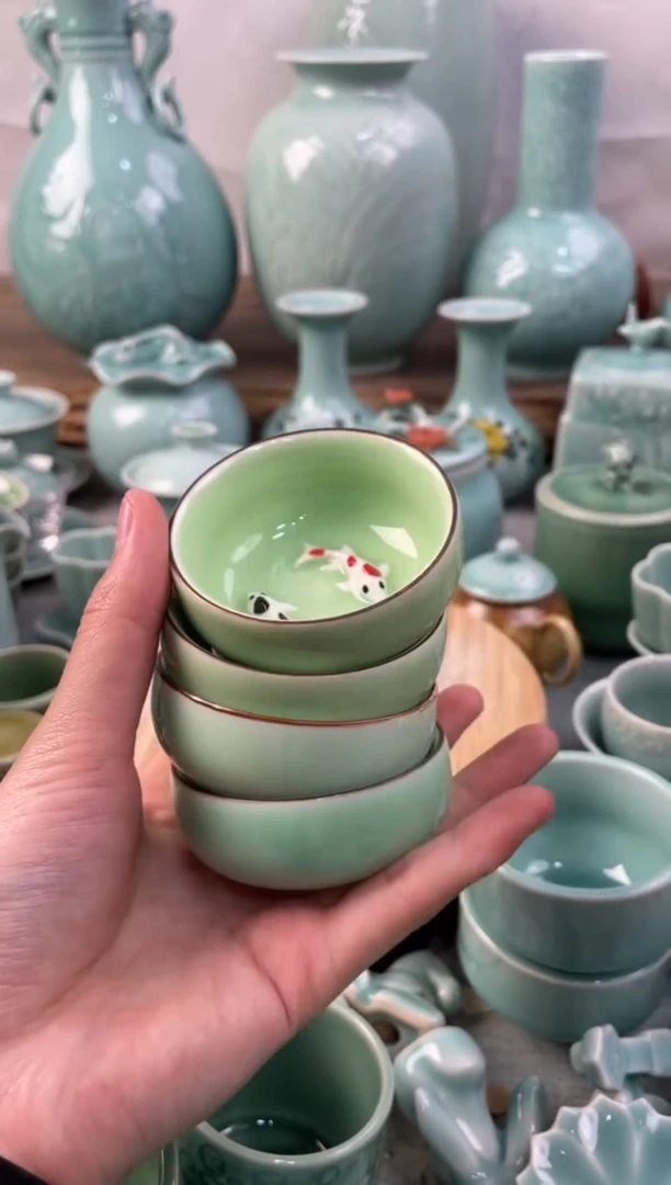 【闪购商品】4个 特价福利 微瑕 慧仙青瓷