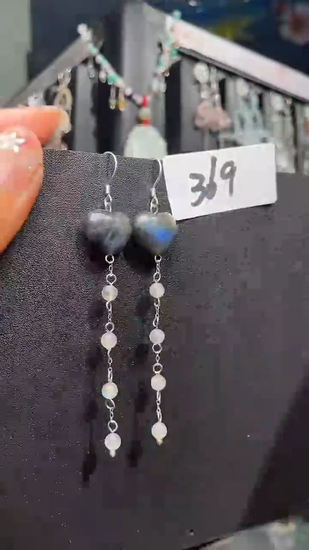 银S925镶嵌耳饰日光石喜欢拍